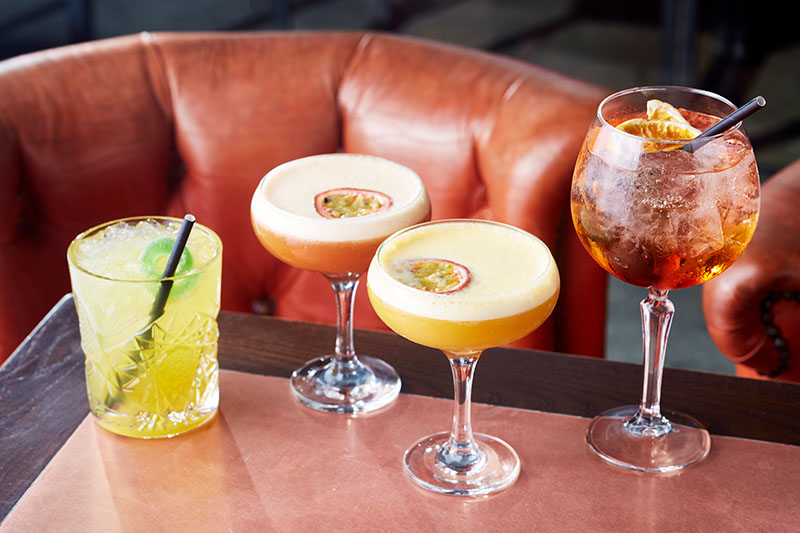 Cocktails at Aluna bottomless brunch in Birmingham