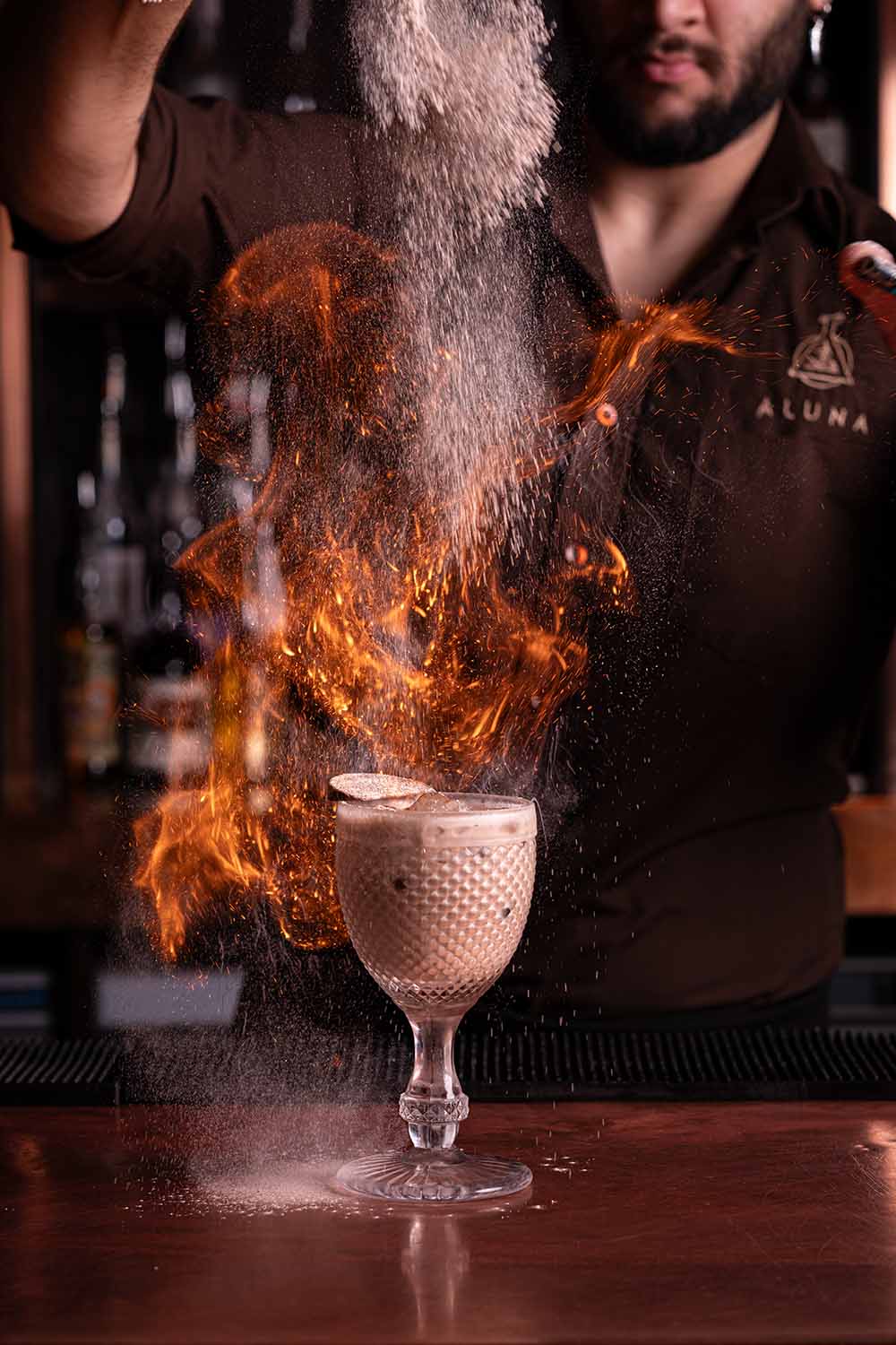 Christmas party at Aluna Birmingham with festive cocktails